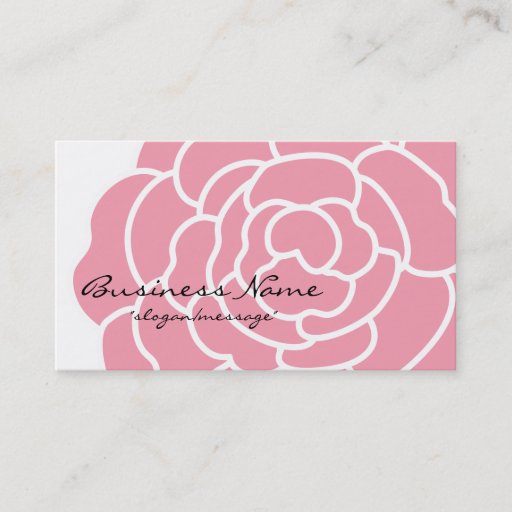 Customizable Big Pink Flower Business Card