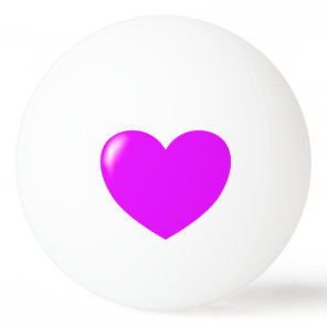Big Pink Heart Ping Pong Ball