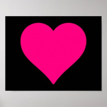 Big Pink Heart Poster by Mirribug at Zazzle