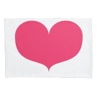 Big Pink Heart Single Pillowcase