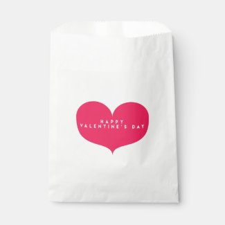 Big Pink Heart Valentine's Day Favor Bag