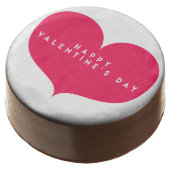 Big Pink Heart Valentine's Day Oreo Cookies (Angled)