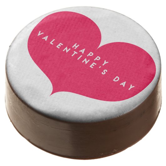 Big Pink Heart Valentine's Day Oreo Cookies (Angled)