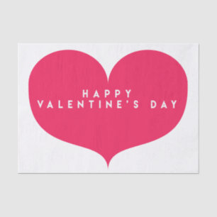 Big Pink Heart Valentine's Day Tissue Paper