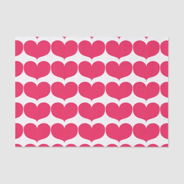 Big Pink Hearts Tissue Paper (Front)