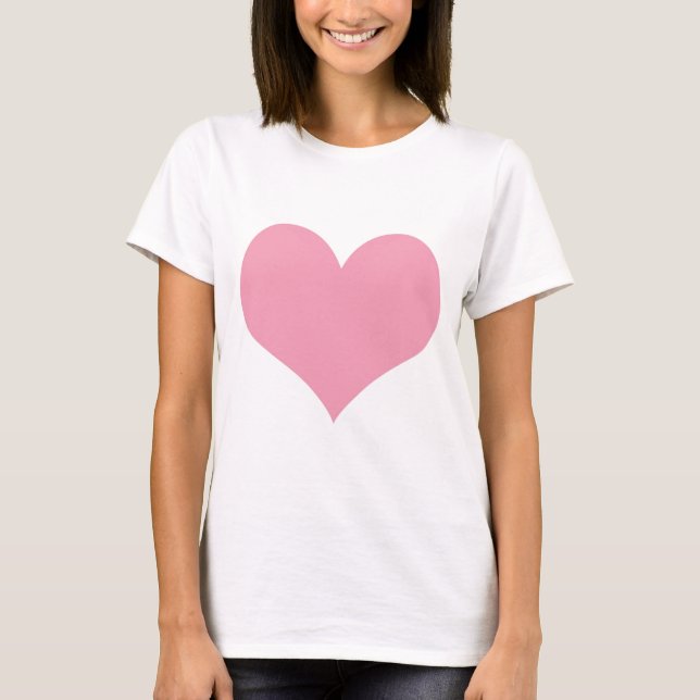 Big Pink Love Heart T-Shirt (Front)