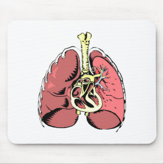 Big Pink Lungs Mouse Pad