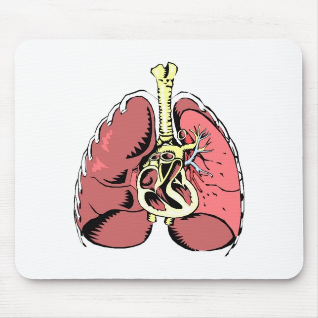 Big Pink Lungs Mouse Pad (Front)