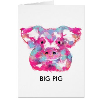 Big Pink Pig Dirty Ego by alise_art at Zazzle
