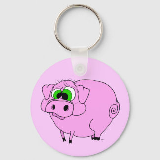 Big Pink Pig Keychain