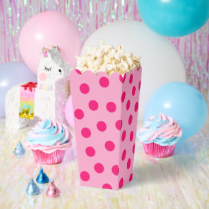 Big Pink Polkadotted Pretty Favor Boxes