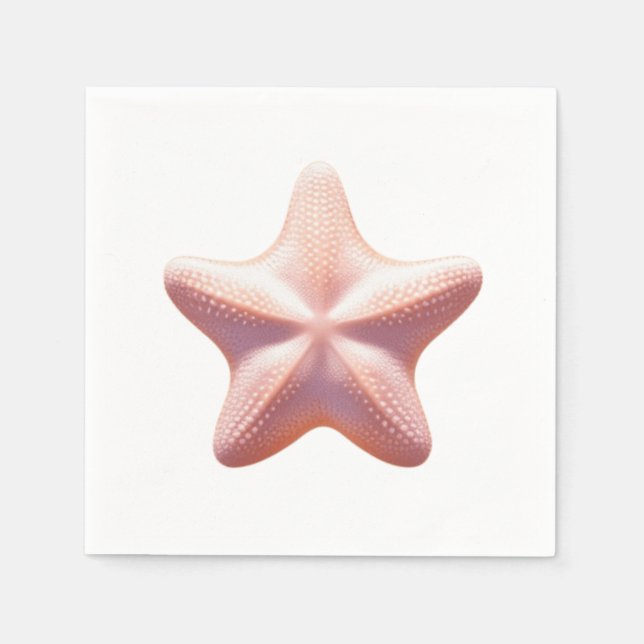 Big Pink Starfish Napkins (Front)
