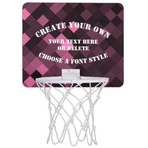 Big Pixel Background _ Pink Mini Basketball Hoop