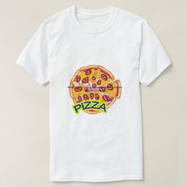 Big Pizza Art – Cheesy Slice Illustration for Food T-Shirt (Design Front)