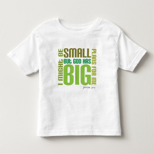 Big Plans Christian toddler t-shirt (Front)
