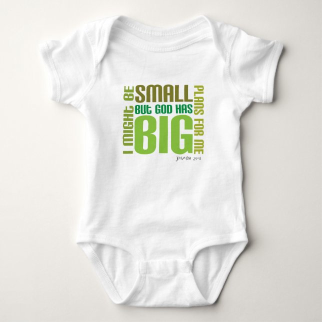 Big Plans Organic Christian baby creeper/vest Baby Bodysuit (Front)