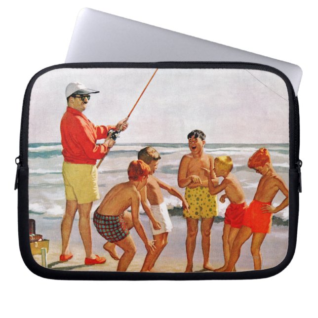 Big Pole Little Fish by Richard Sargent Laptop Sleeve (Front)