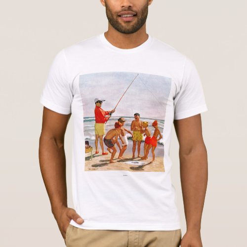 Big Pole Little Fish by Richard Sargent T_Shirt