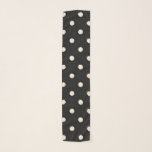 Big Polka Dots Antique White and Black Scarf<br><div class="desc">Cute white polka dots on a distressed black background</div>