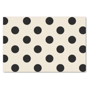 Big Polka Dots Black Chic Pattern Tissue Paper by fatfatin_blue_knot at Zazzle