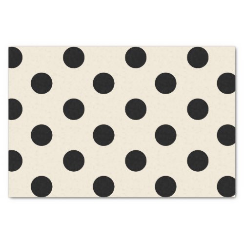 Big Polka Dots Black Chic Pattern Tissue Paper