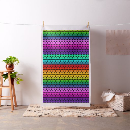 Big Polka Dots colored + your backgr. &  ideas Fabric