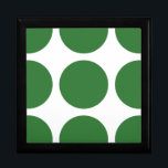 Big Polka Dots Gift Box<br><div class="desc">Cute and trendy Big Polka Dots Gift Box. This design features over-sized big circle polka dots in green and white. Text can be added to this design to give it a personal touch.</div>