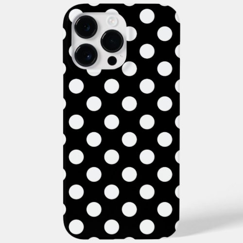 Big Polka Dots In Fancy Black and White Case_Mate iPhone 14 Pro Max Case