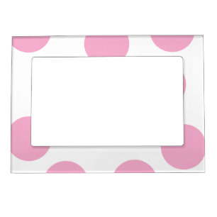 Big Polka Dots Pattern Magnetic Frame