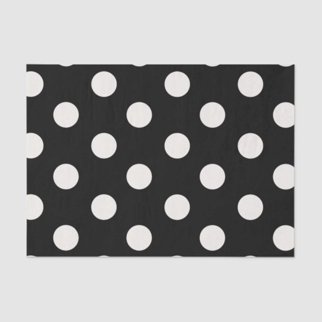 Big Polka Dots Vanilla Chic Pattern Tissue Paper (Front)