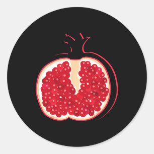 Big Pomegranate Sliced Costume Cute Easy Halloween Classic Round Sticker