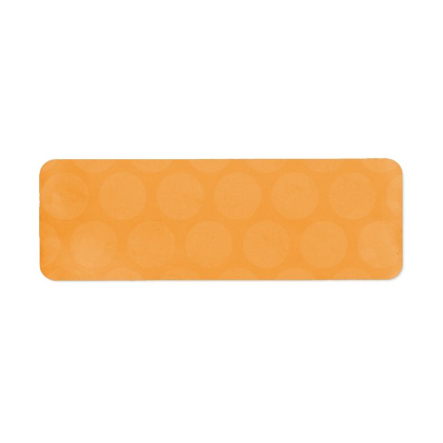 BIG POPSICLE ORANGE SUMMER POLKADOTS CIRCLES POLKA LABEL (Front)
