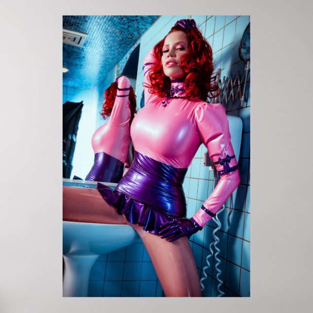 BIG POSTER - pINK & BLUE LATEX - Bianca Beauchamp (Front)