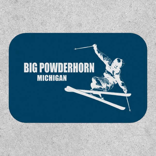 Big Powderhorn Mountain Michigan Skier Patch (Front)