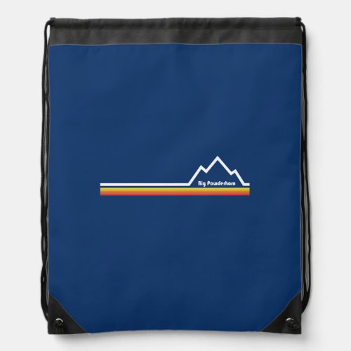 Big Powderhorn Mountain Resort Drawstring Bag