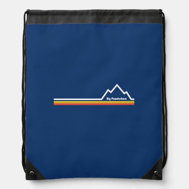 Big Powderhorn Mountain Resort Drawstring Bag (Front)