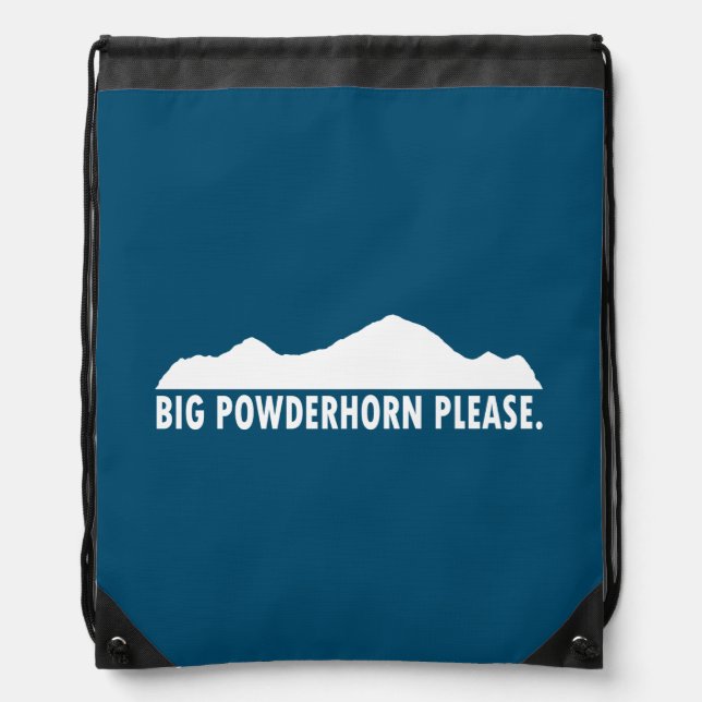 Big Powderhorn Please Drawstring Bag (Front)