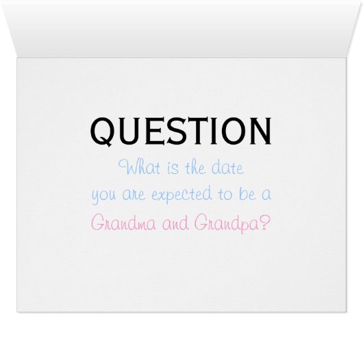 Big Pregnancy Announcement Cards for Grandparents (Inside Horizontal (Bottom))