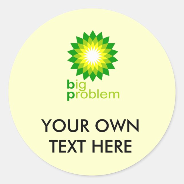 Big Problem Classic Round Sticker (Front)