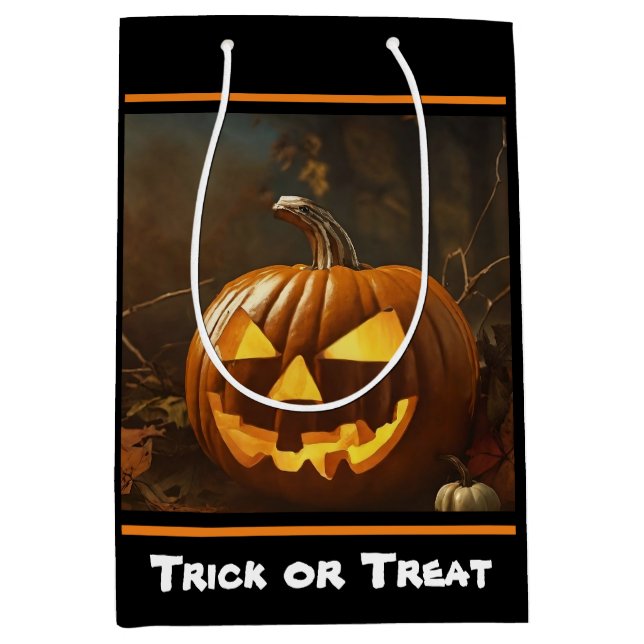 Big Pumpkin Halloween Collection Medium Gift Bag (Front)