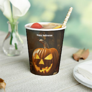 Big Pumpkin Halloween Collection Paper Cups