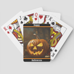 Big Pumpkin Halloween Collection Poker Cards