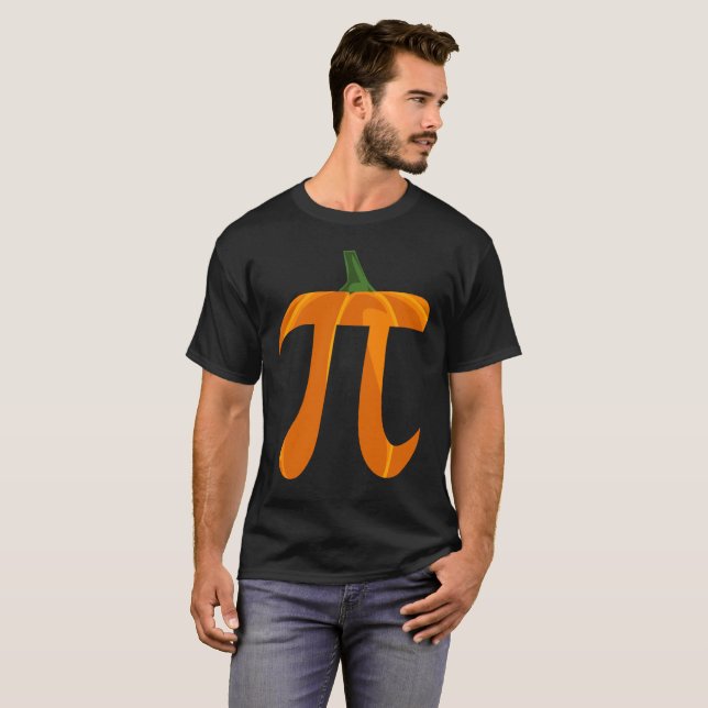 Big Pumpkin Pi Funny Geek Math Pun Tee (Front Full)
