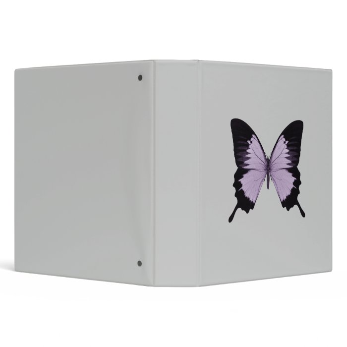 Big Purple & Black Butterfly 3 Ring Binders