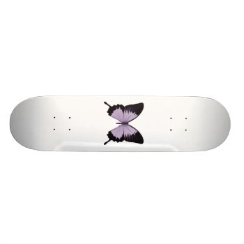 Big Purple & Black Butterfly Skateboard Deck by VoXeeD at Zazzle