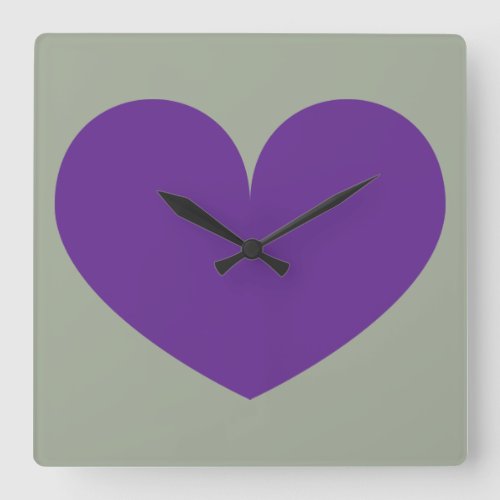 Big Purple Heart Design Wall Clock