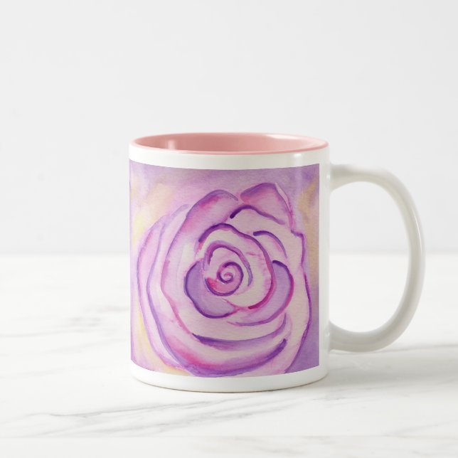 Big Purple Lilac Rose Mug (Right)