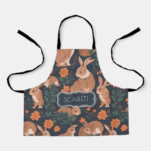 Big Rabbit Mosaic Colorful Personalized Pattern Apron