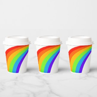 Big Rainbow Paper Cups