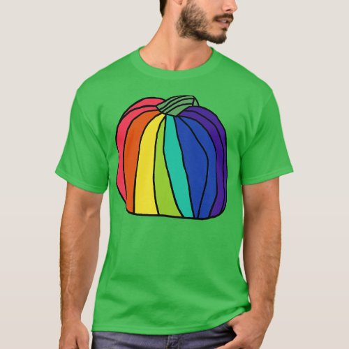 Big Rainbow Pumpkin T_Shirt